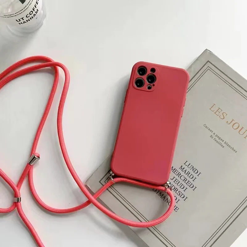 Crossbody Lanyard Silicone Case for Google Pixel 5 / 6 / 6A / 6 Pro / 7 / 7A / 7 Pro / 8 / 8A / 8 Pro / 9 / 9A / 9 Pro / 9 Pro XL / 10 / 10A / 10 Pro / 10 Pro XL