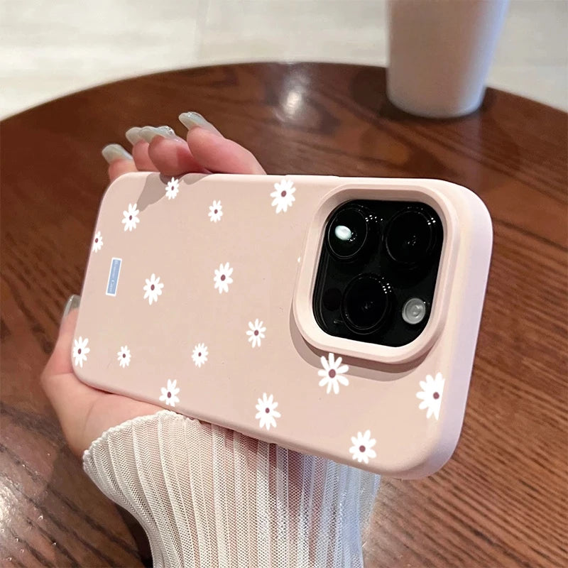 Daisy Floral Silicone iPhone Case