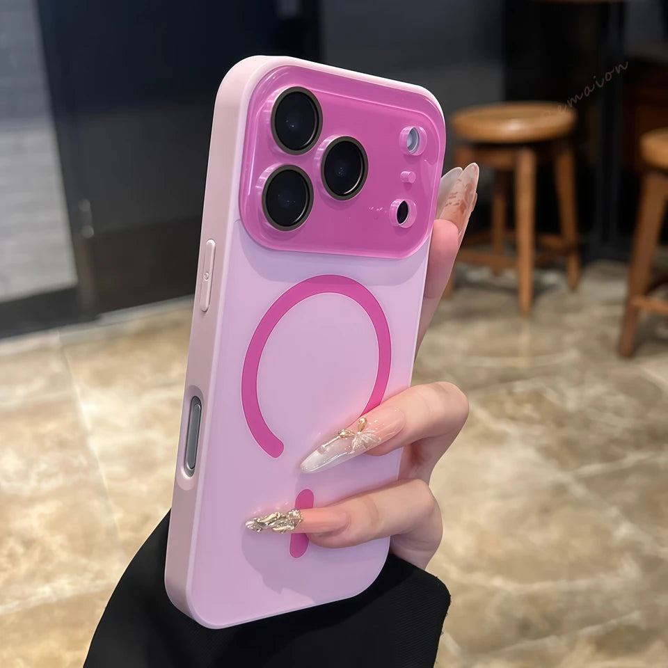 Magnetic MagSafe Phone Case for iPhone 12 13 14 15 16 17 / Pro / Pro Max / Air — Matte Shockproof Silicone Cover