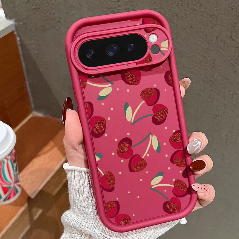 Cherry Print Soft TPU Case for Google Pixel — Shockproof Silicone Cover