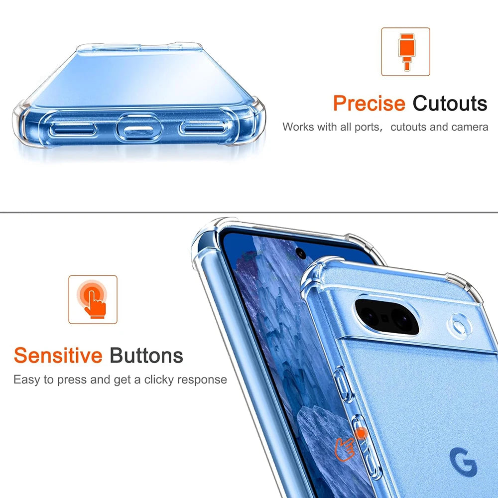 Clear Shockproof Case for Google Pixel 9 / 8 / 7 / 6 Series