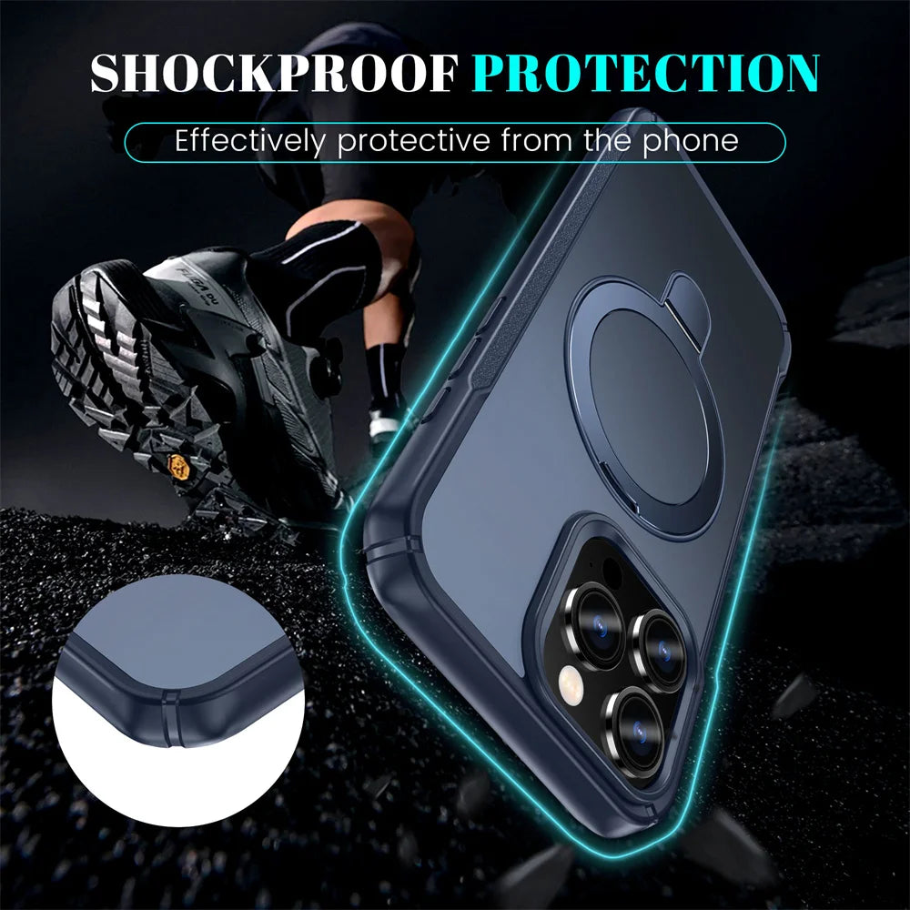 MagSafe Magnetic Stand Case — iPhone 11–18 Series