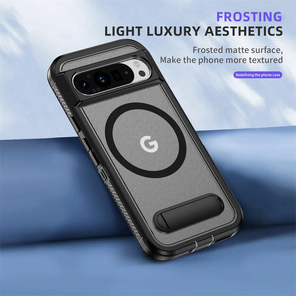 Luxury Folding Stand Magnetic Armour Case for Google Pixel 8 / 8A / 8 Pro / 9 / 9 Pro / 9 Pro XL