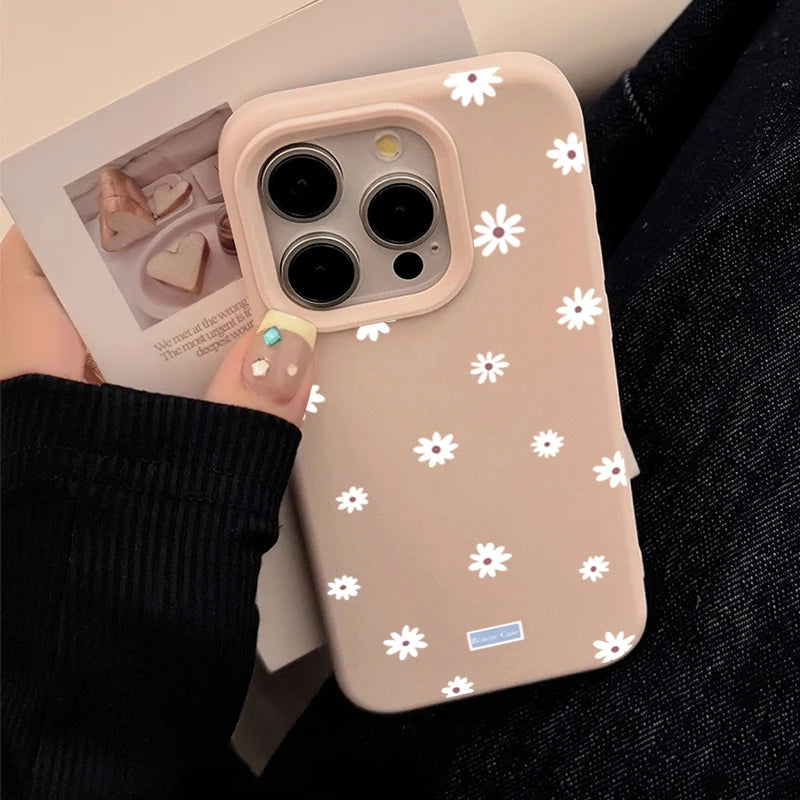 Daisy Floral Silicone iPhone Case