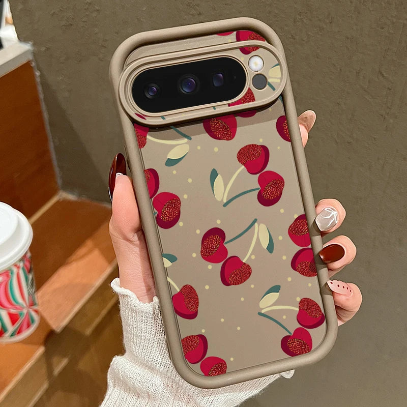 Cherry Print Soft TPU Case for Google Pixel — Shockproof Silicone Cover
