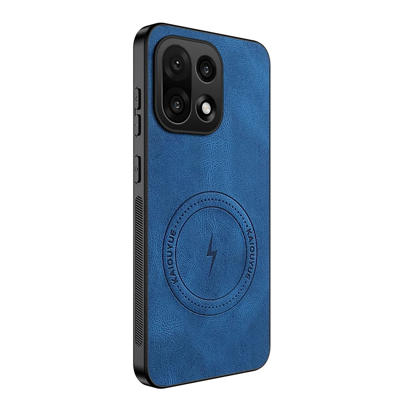 PU Leather Skin-Feel Case for OnePlus 15 — Shockproof Magnetic Back Cover