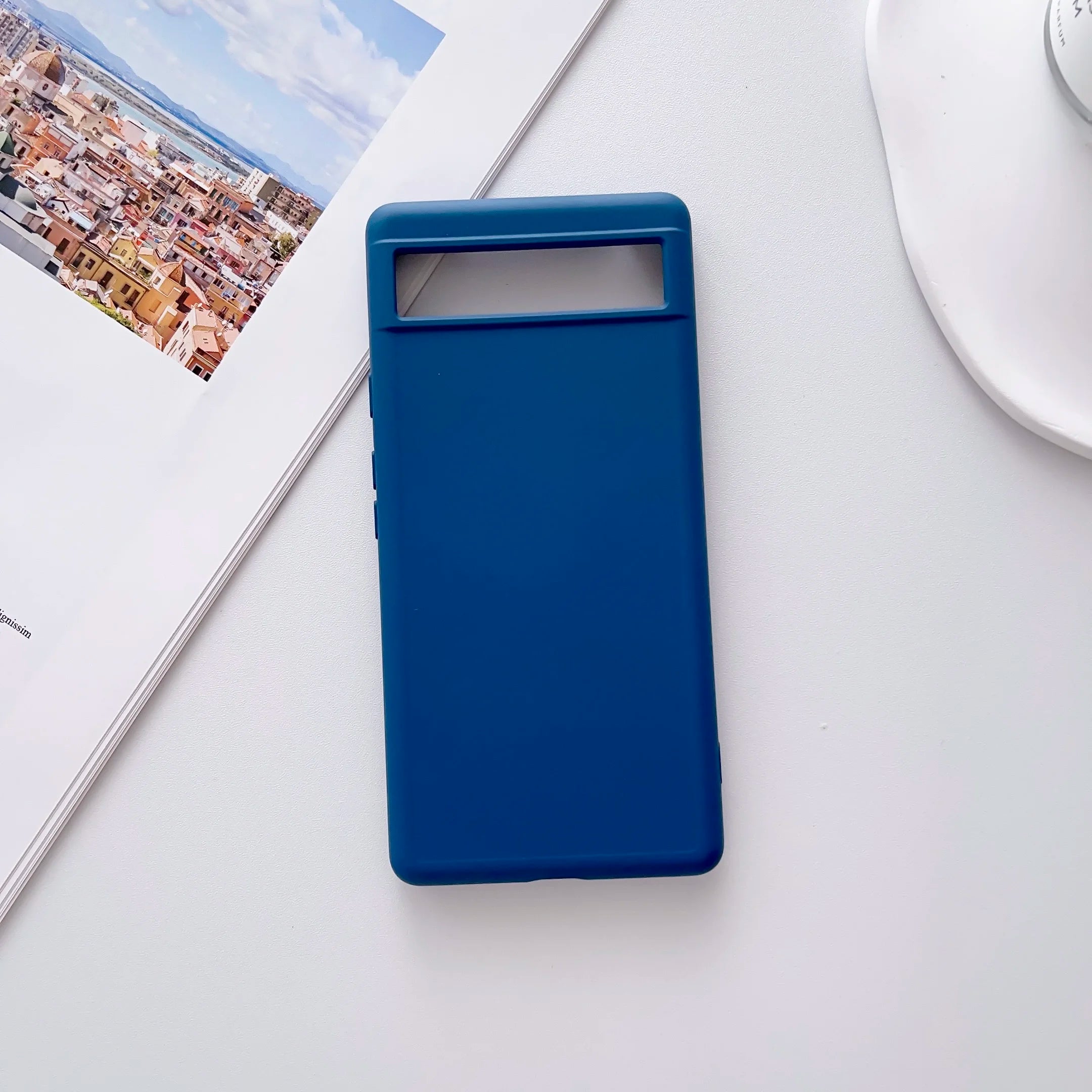 Soft Silicone Case for Google Pixel — Solid Color Matte Slim Cover