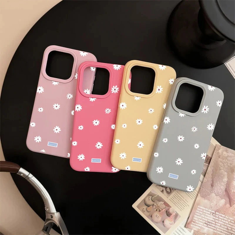 Daisy Floral Silicone iPhone Case