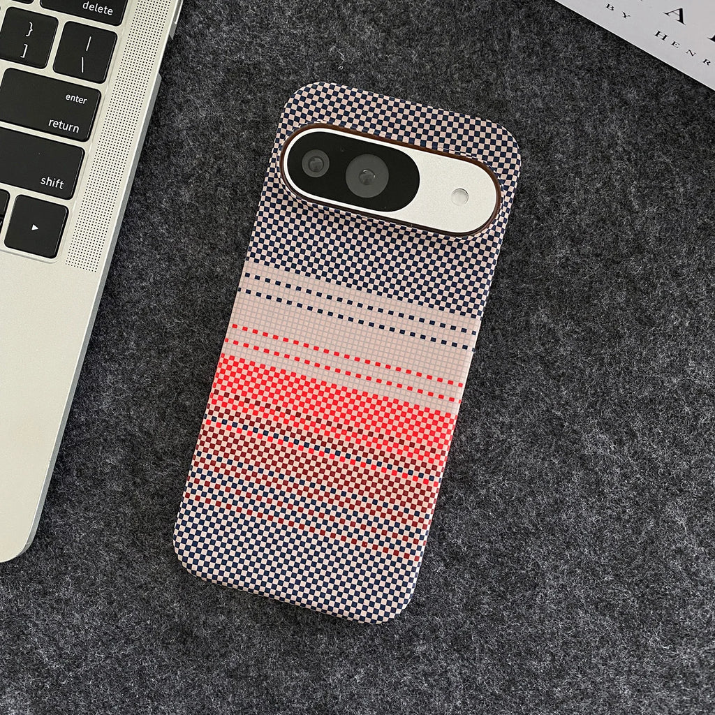 Carbon Fiber Kevlar Texture Case for Google Pixel — Hard PC Bumper Cover