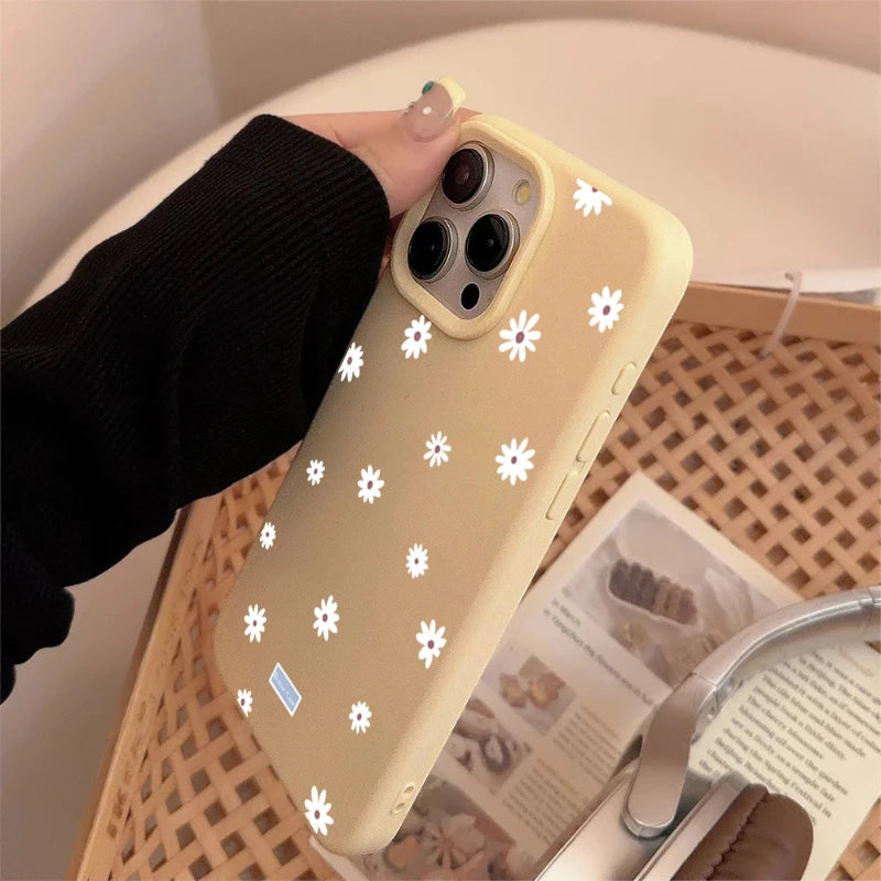 Daisy Floral Silicone iPhone Case