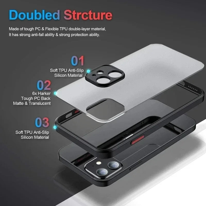 Matte Soft Silicone Case — iPhone 6–15 Series
