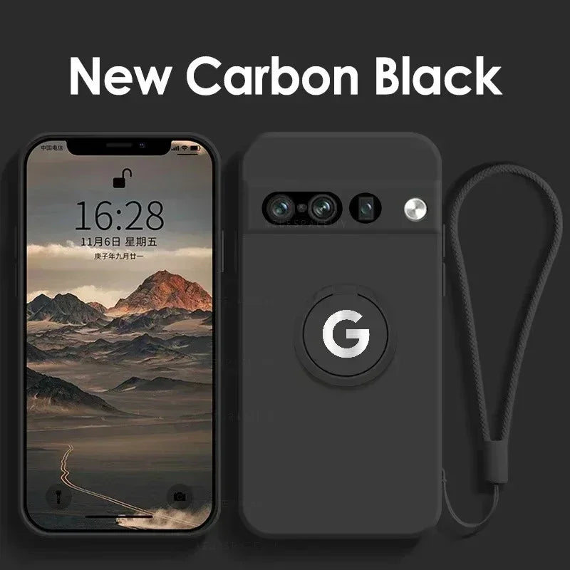 Liquid Silicone Ring Holder Case for Google Pixel