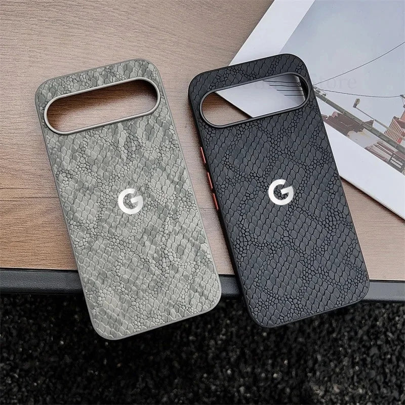 Snake Leather Texture Case for Google Pixel — Soft TPU Shockproof Cover