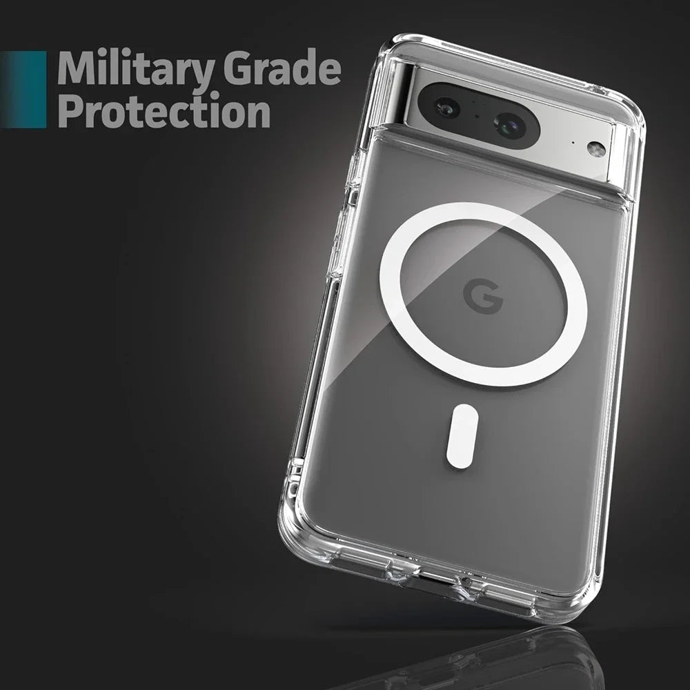 Clear Transparent MagSafe Case for Google Pixel 6–10 Series