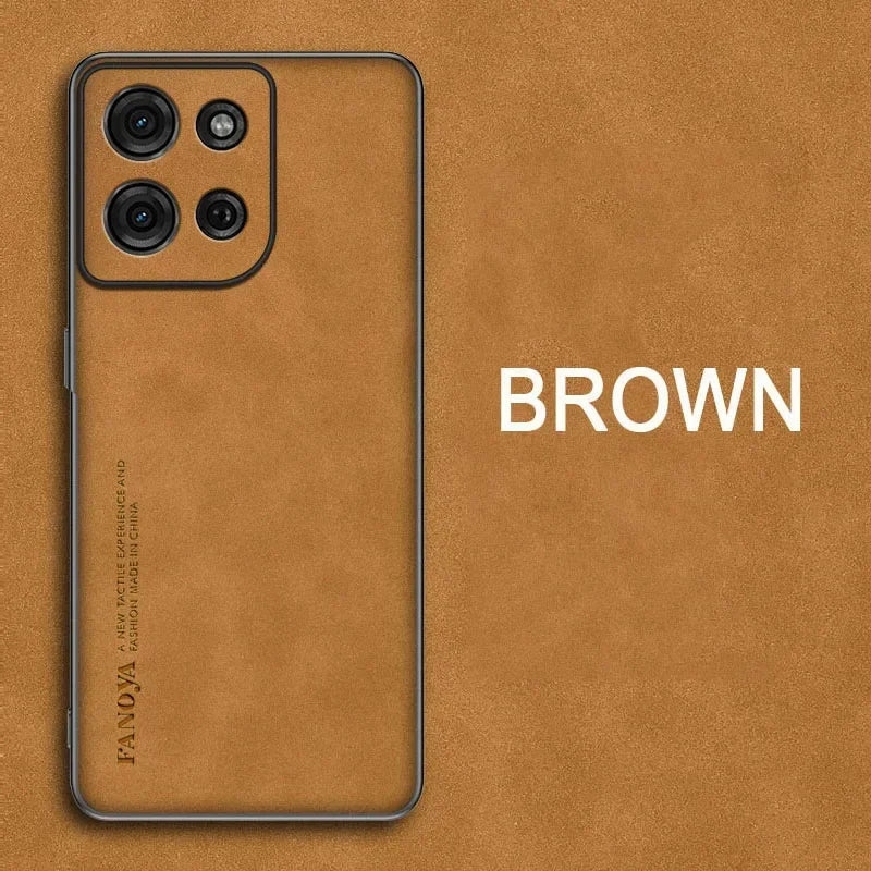Luxury Sheepskin Leather Case for Motorola Edge Series