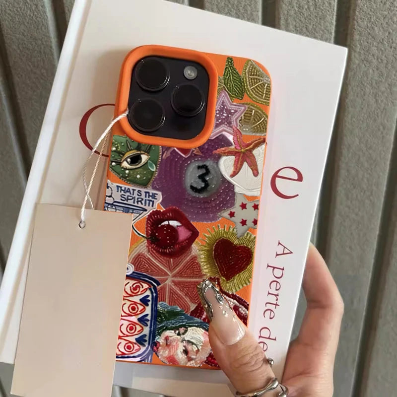 Retro Fruit Pattern iPhone Case