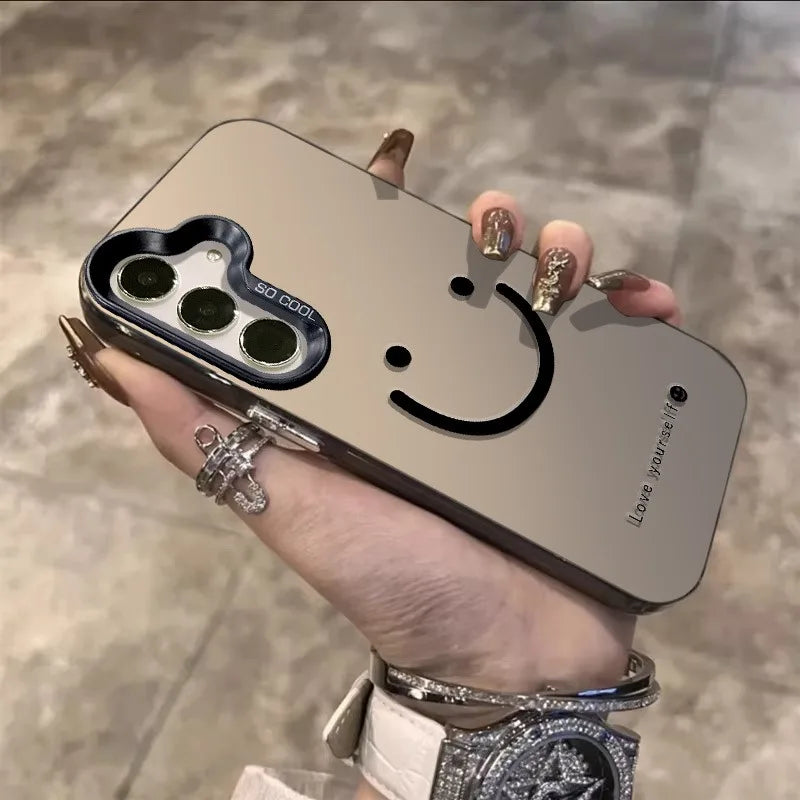 Samsung Galaxy Case – Silver Smile Cheeks