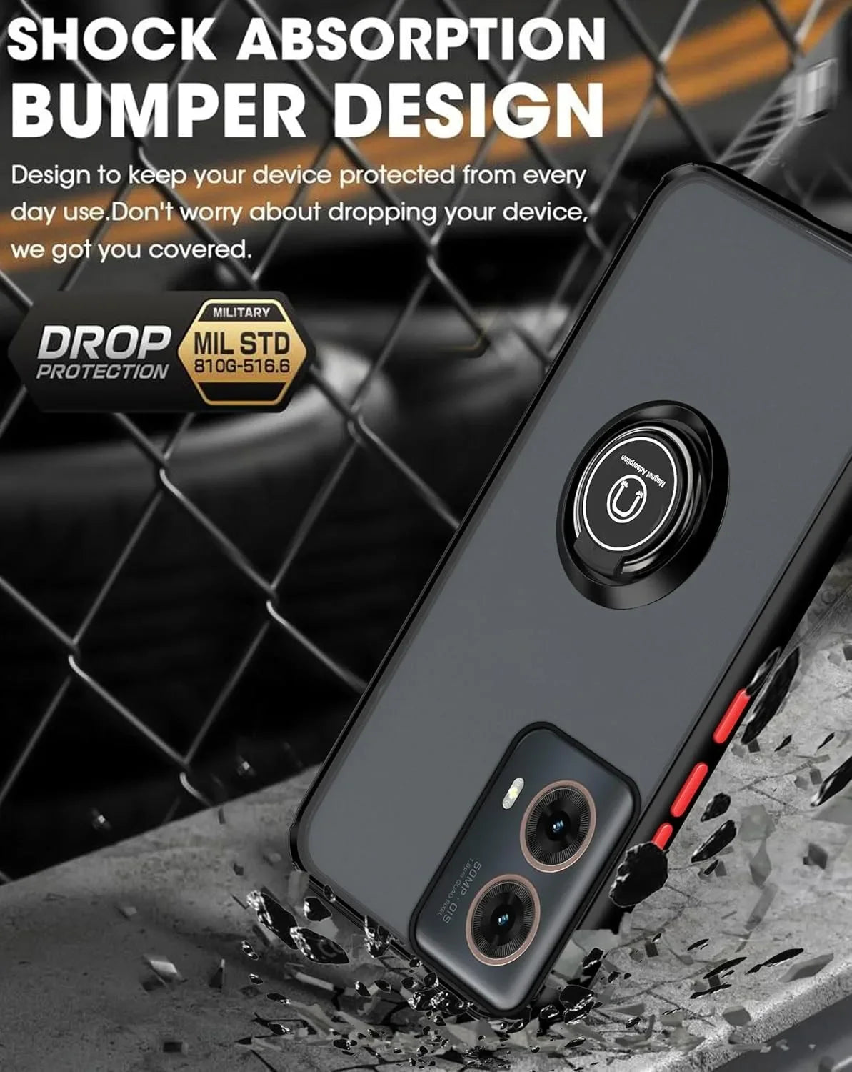 Motorola Moto Armor Matte Ring Case