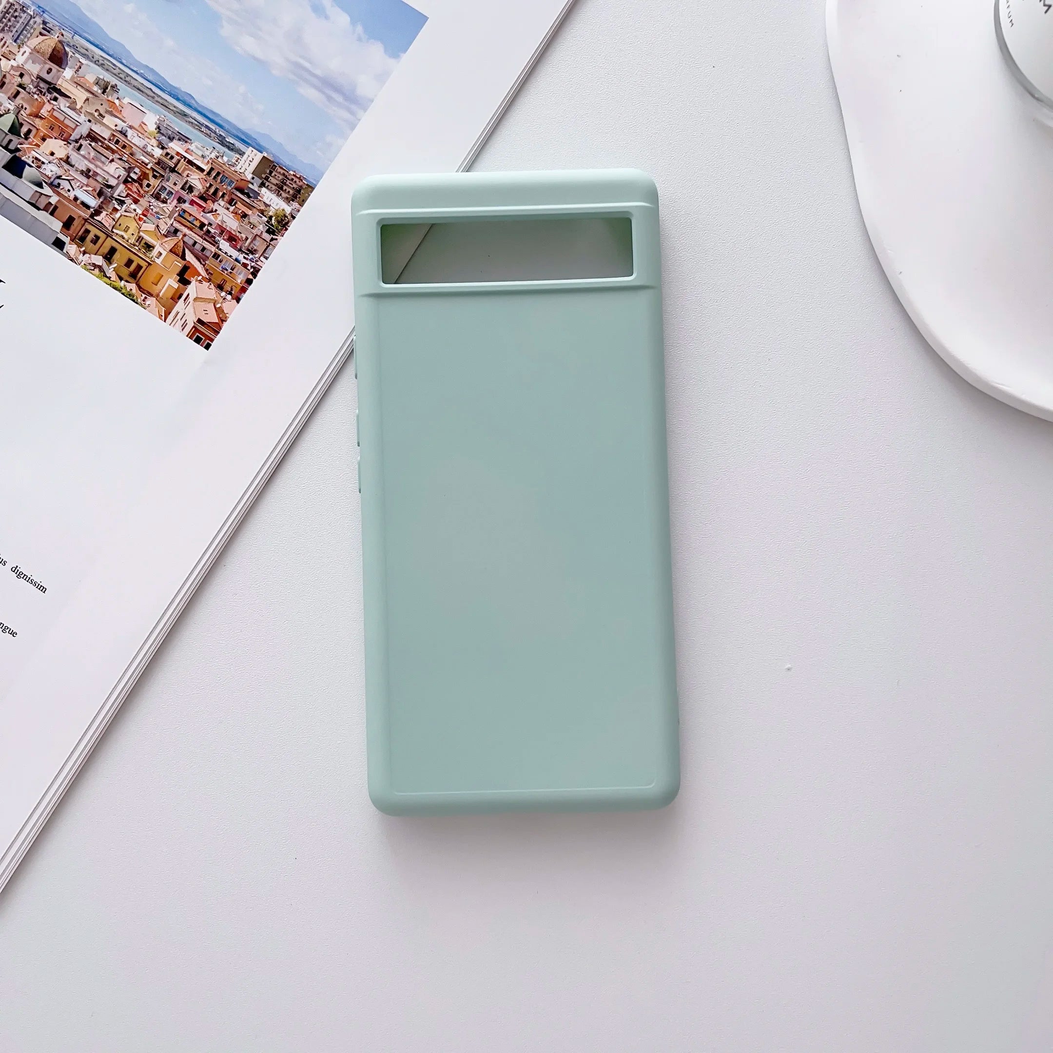 Soft Silicone Case for Google Pixel — Solid Color Matte Slim Cover