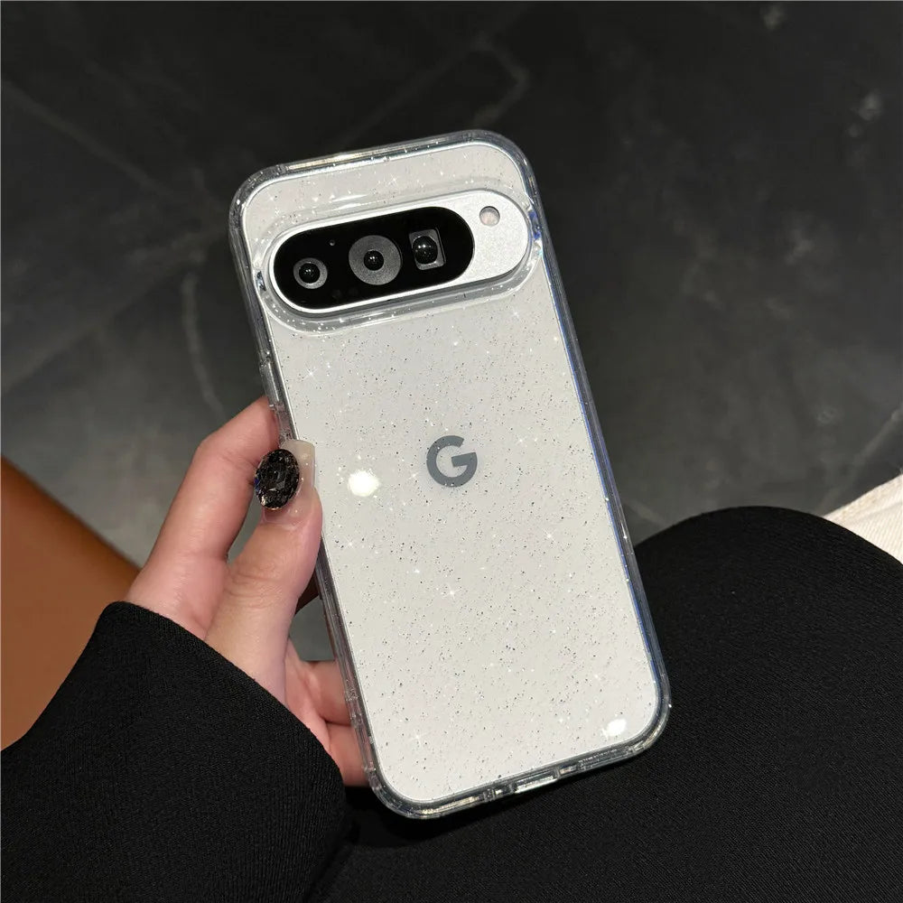 Glitter Clear Case for Google Pixel — Bling Starry Sky Shockproof Cover