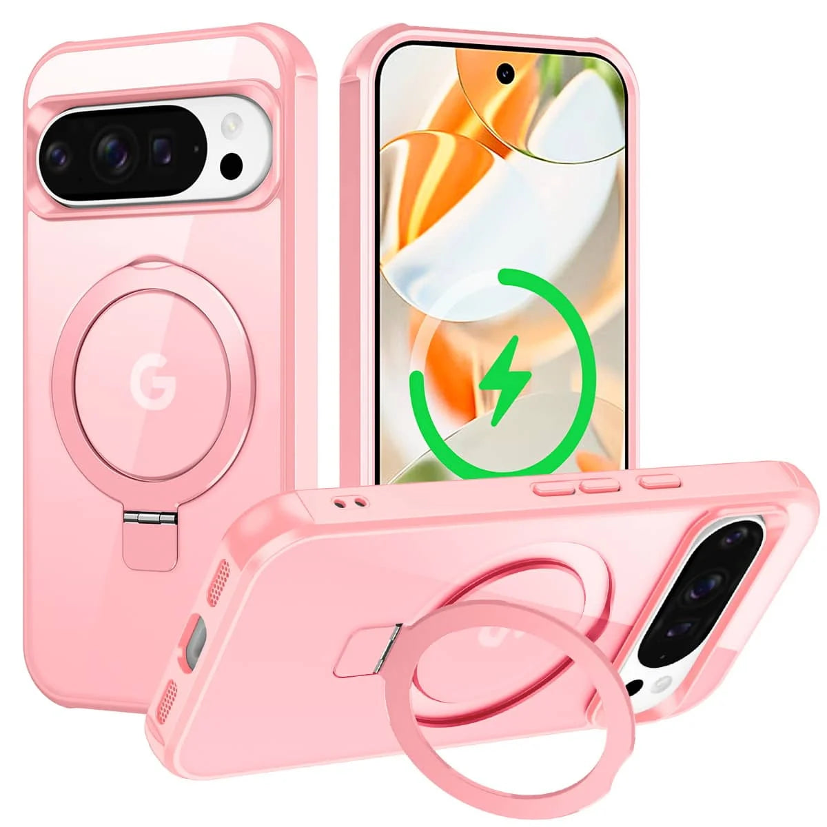 Magnetic Ring Stand Case for Google Pixel — Shockproof Drop Protection Cover
