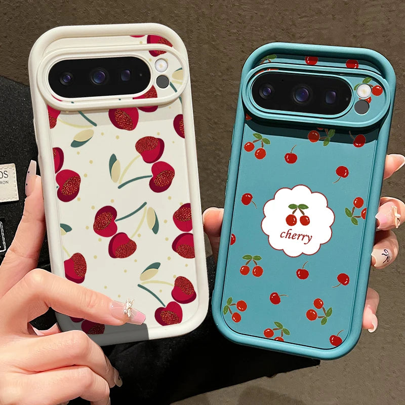Cherry Print Soft TPU Case for Google Pixel — Shockproof Silicone Cover