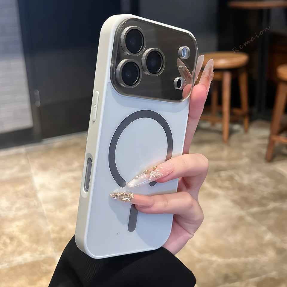 Magnetic MagSafe Phone Case for iPhone 12 13 14 15 16 17 / Pro / Pro Max / Air — Matte Shockproof Silicone Cover