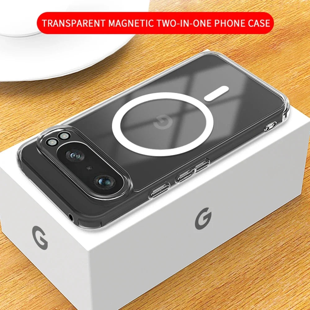 Clear Transparent MagSafe Case for Google Pixel 6–10 Series