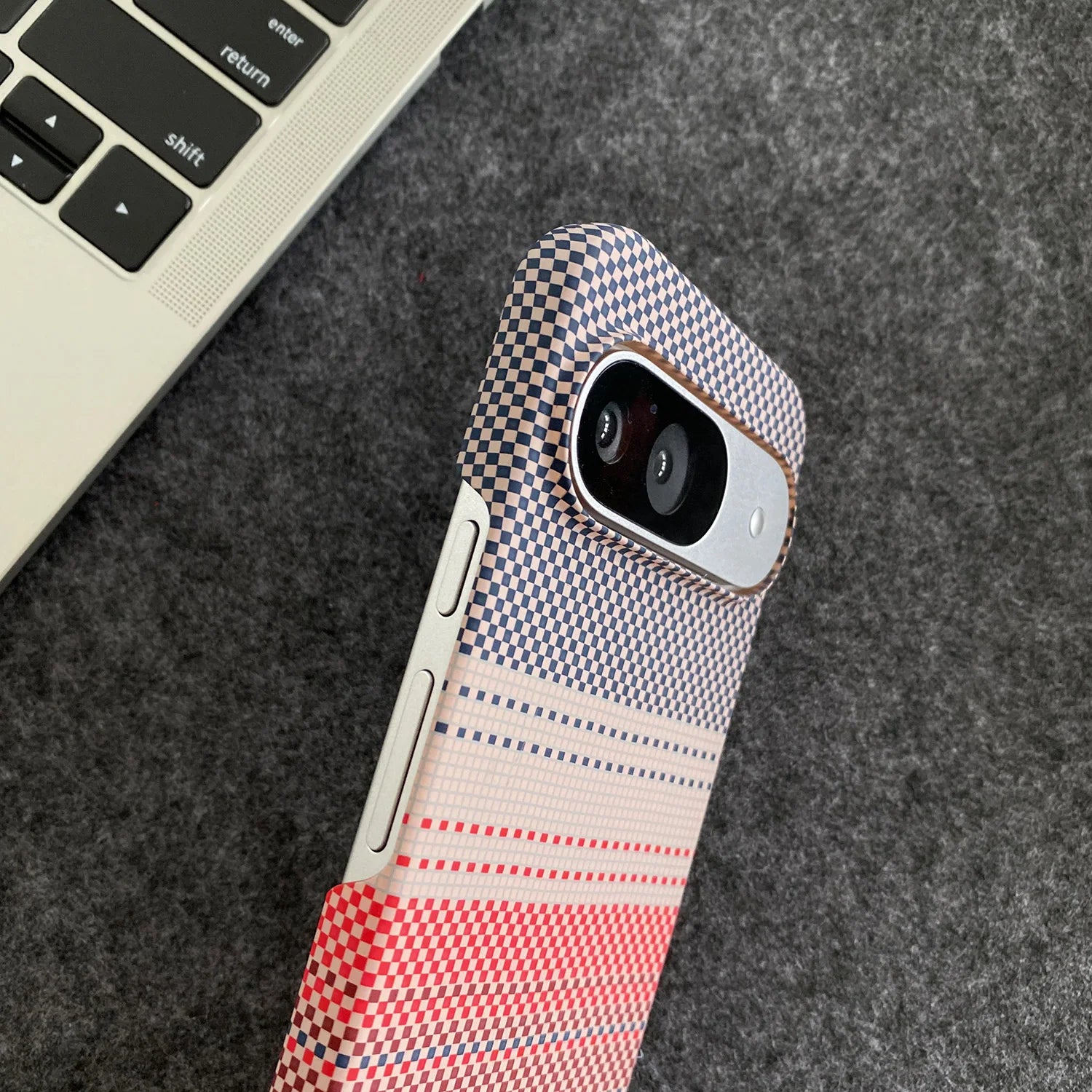 Carbon Fiber Kevlar Texture Case for Google Pixel — Hard PC Bumper Cover