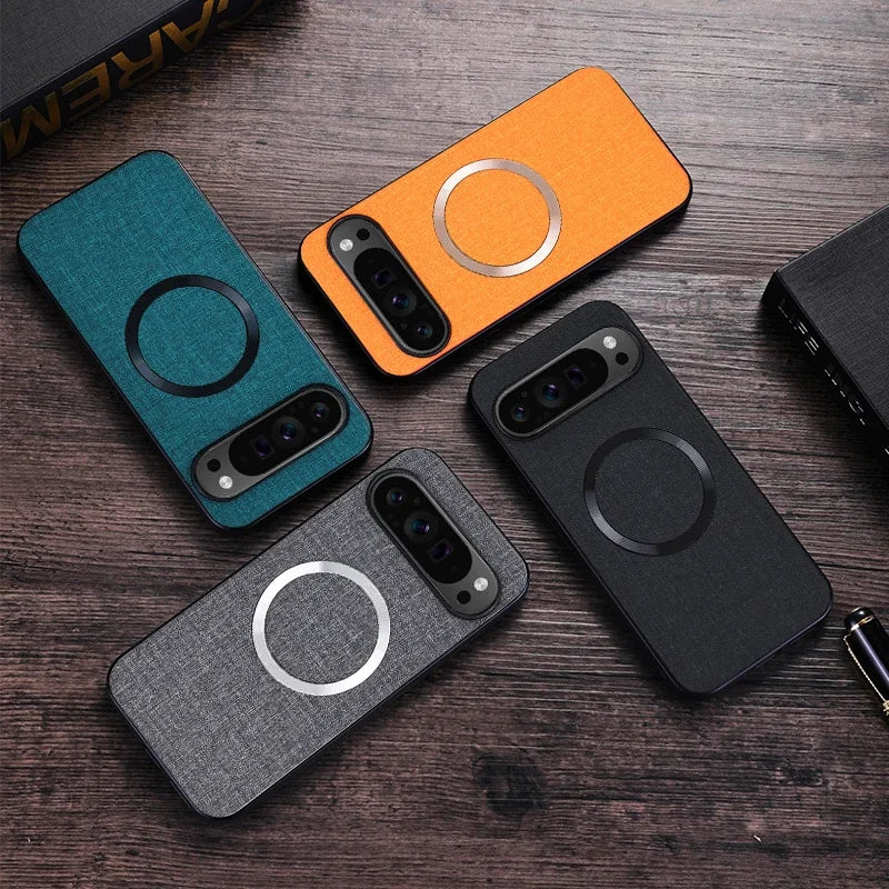 Fabric Cloth MagSafe-Compatible Case for Google Pixel 6–11 Series