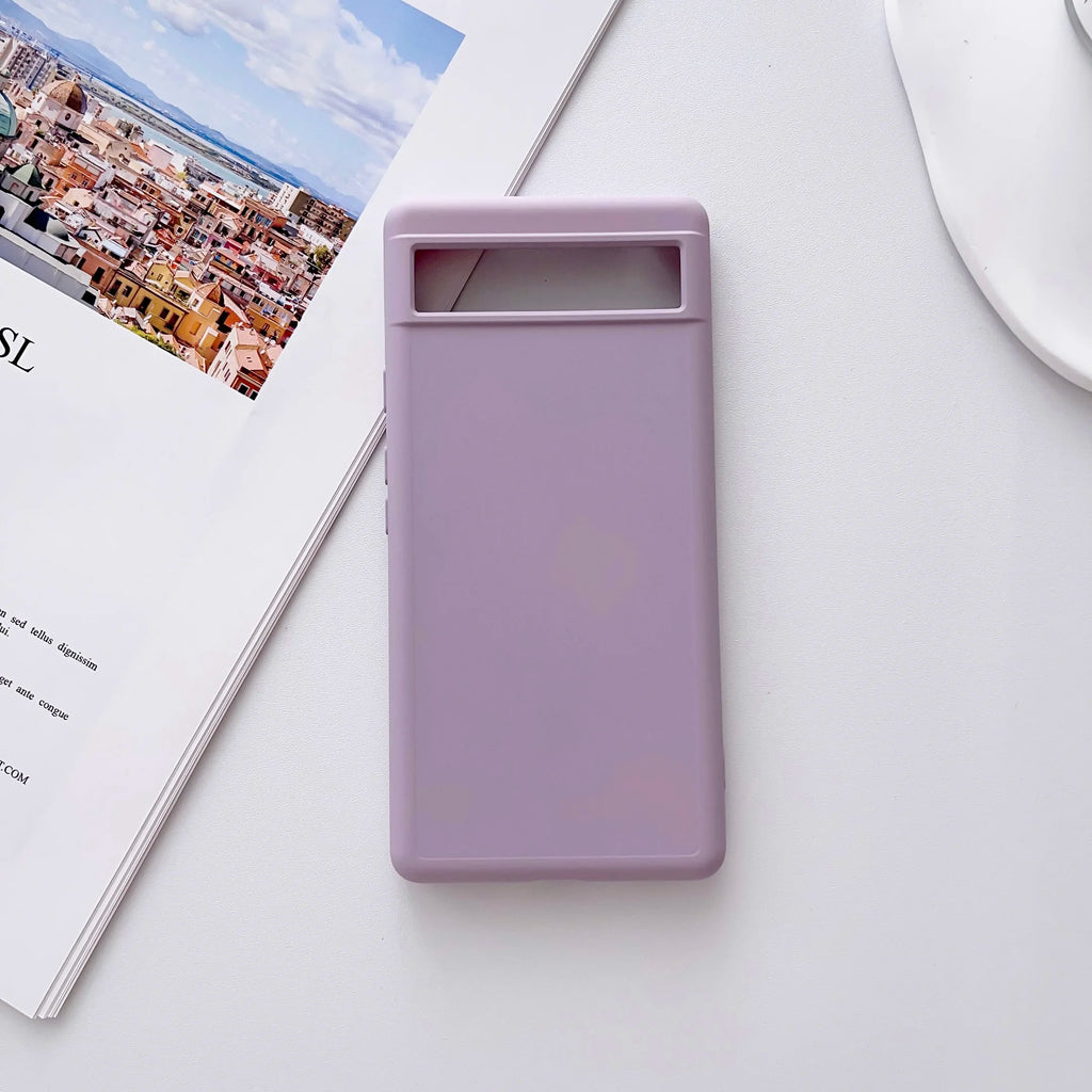 Soft Silicone Case for Google Pixel — Solid Color Matte Slim Cover