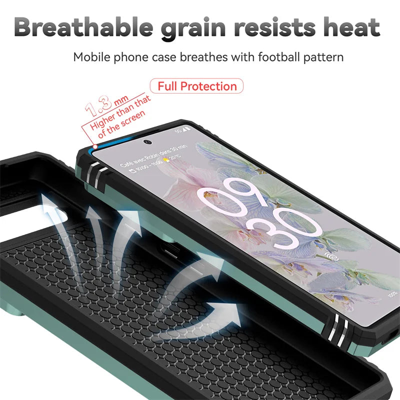 Sliding Camera Cover Armor Case with Ring Holder for Google Pixel 6–8 Series