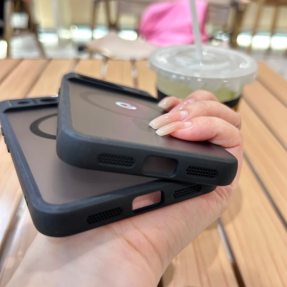 Matte Clear MagSafe Case for Google Pixel — Translucent Frosted Shockproof Cover