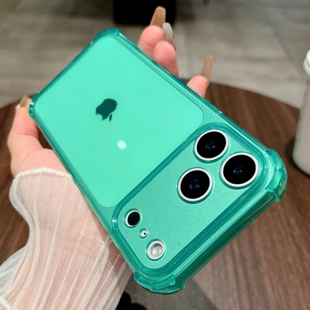Shockproof Neon Soft TPU Clear iPhone Case | Camera Protection Cover