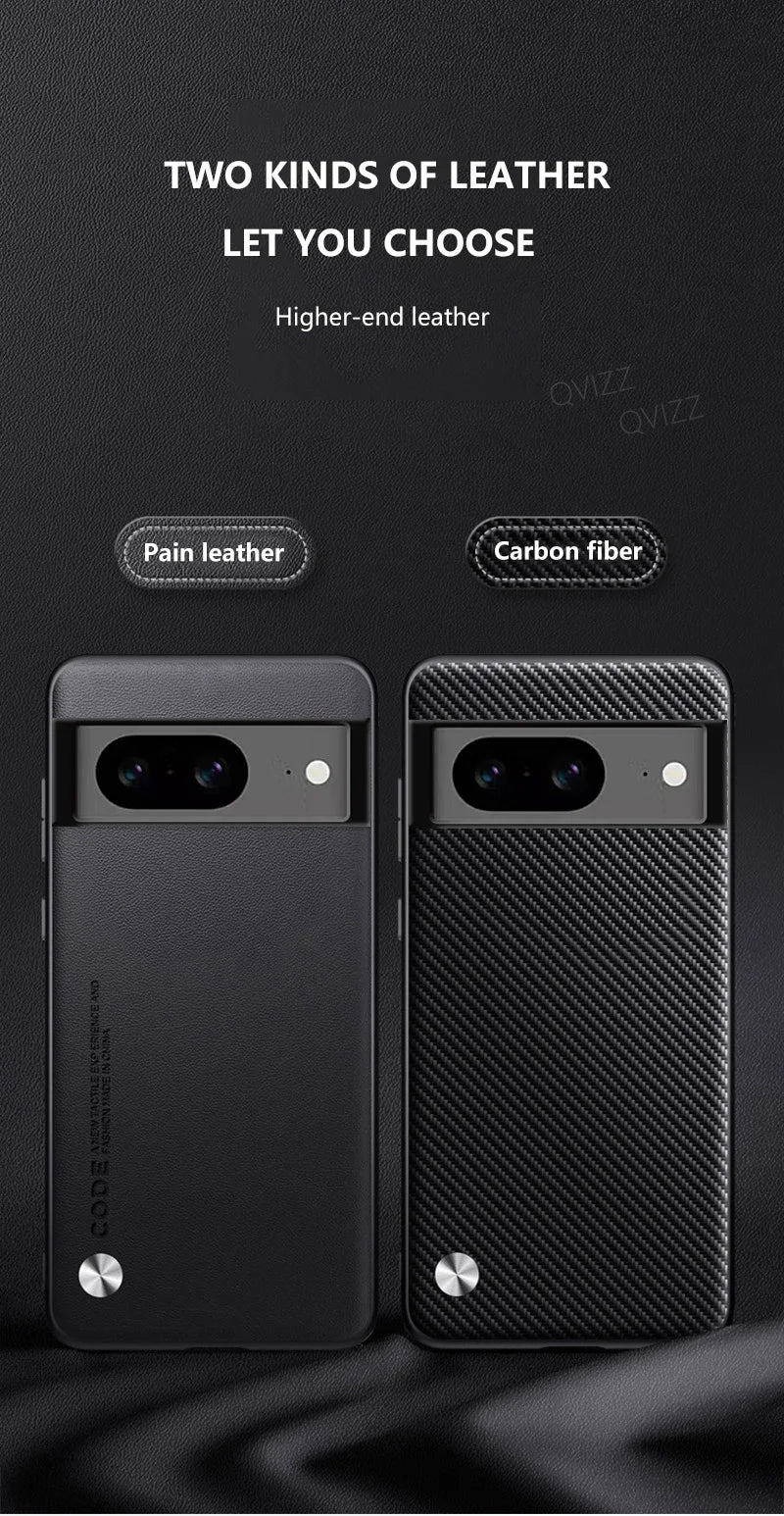 Carbon Fiber Leather & Silicone Case for Google Pixel
