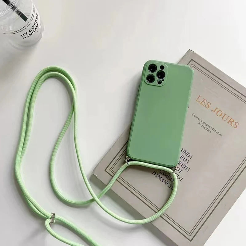 Crossbody Lanyard Silicone Case for Google Pixel 5 / 6 / 6A / 6 Pro / 7 / 7A / 7 Pro / 8 / 8A / 8 Pro / 9 / 9A / 9 Pro / 9 Pro XL / 10 / 10A / 10 Pro / 10 Pro XL