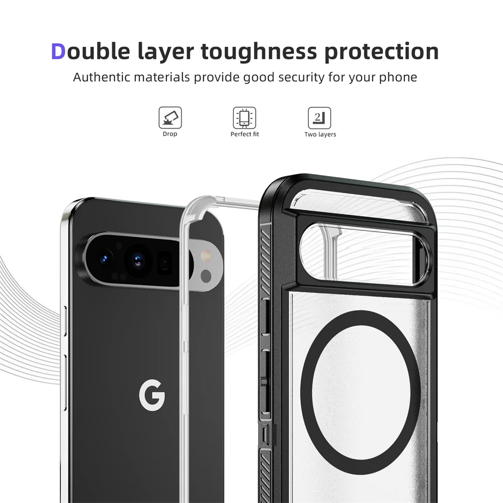 Luxury Folding Stand Magnetic Armour Case for Google Pixel 8 / 8A / 8 Pro / 9 / 9 Pro / 9 Pro XL