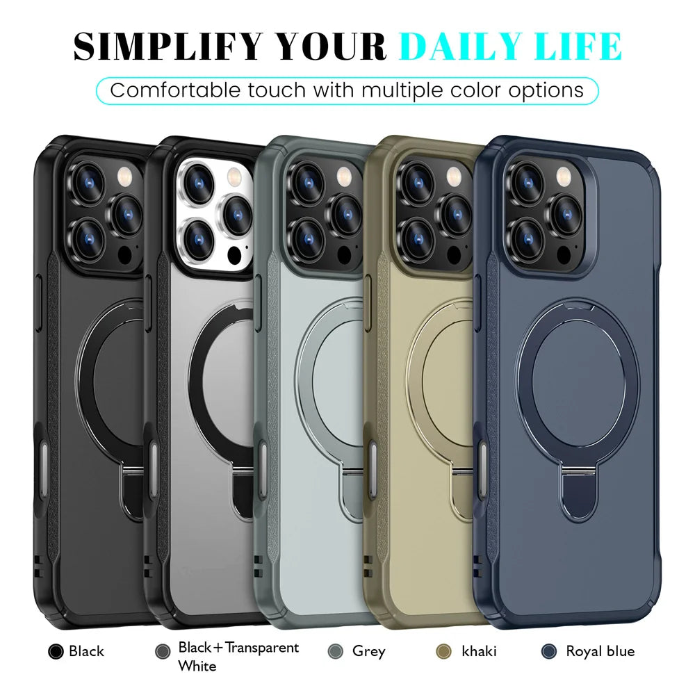 MagSafe Magnetic Stand Case — iPhone 11–18 Series