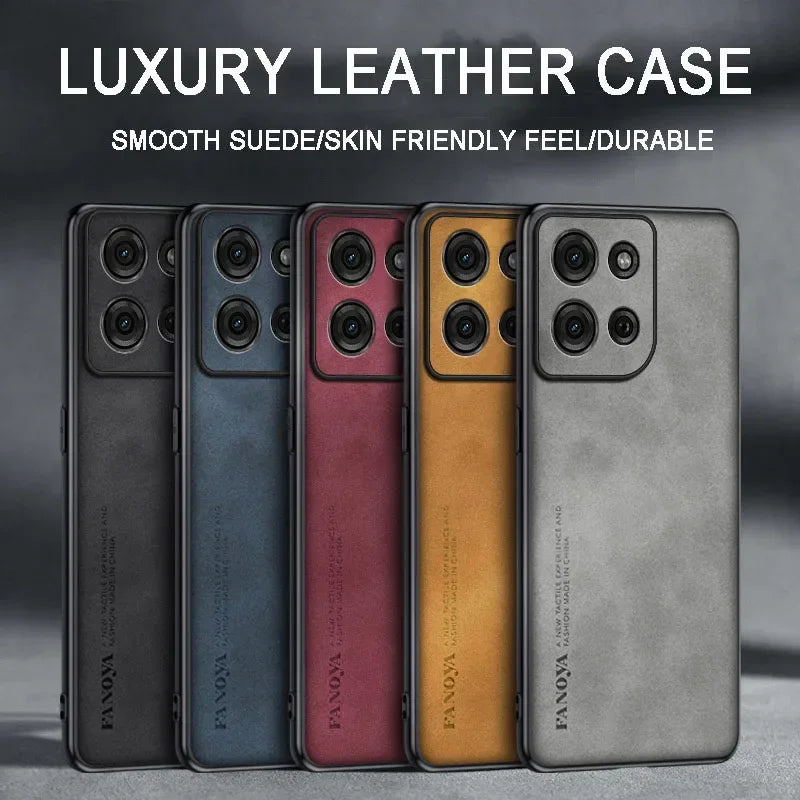 Luxury Sheepskin Leather Case for Motorola Edge Series