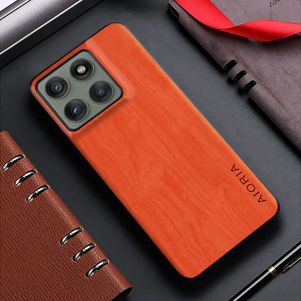 Bamboo Wood Pattern PU Leather Case for Motorola Edge 50 & 60 Series