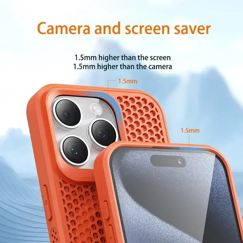 Cooling Heat Dissipation Phone Case for iPhone 17 / 16 / 15 / 14 / 13 / 12 / 11 Series | MagSafe Compatible