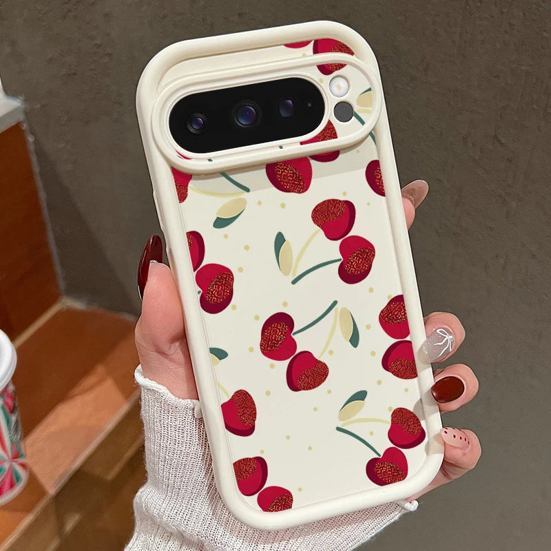 Cherry Print Soft TPU Case for Google Pixel — Shockproof Silicone Cover