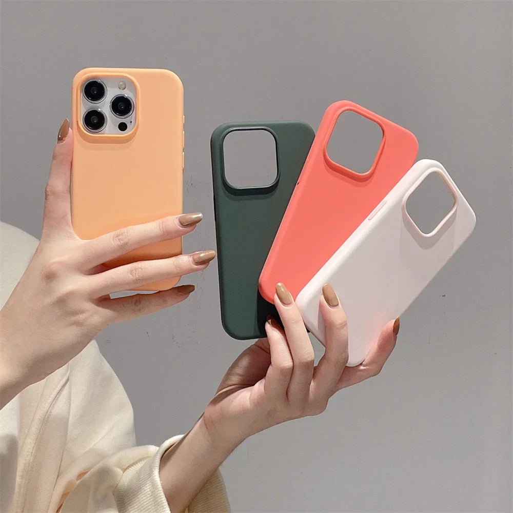 Luxury Liquid Silicone Case for iPhone 17 / 16 / 15 / 14 / 13 / 12 / 11 / X / XR / 8 / 7 Series – Shockproof Full Coverage