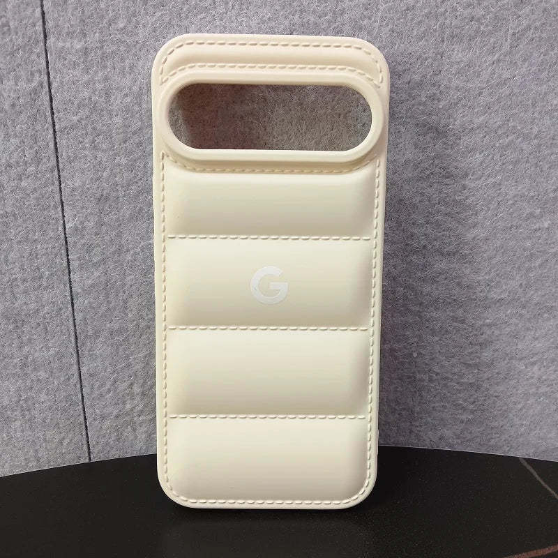 Liquid Silicone Down Jacket Case with Kickstand for Google Pixel