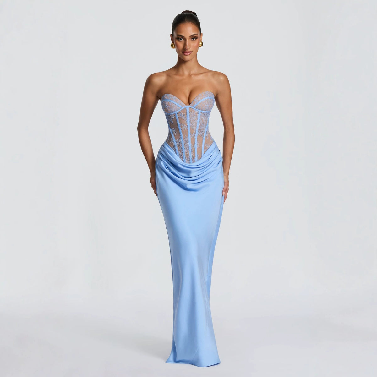 Strapless Lace Cocktail Dress
