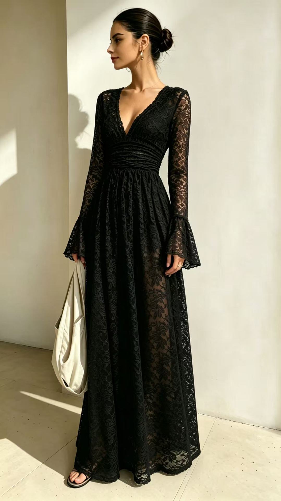 Lace Sun-Protection Maxi Dress