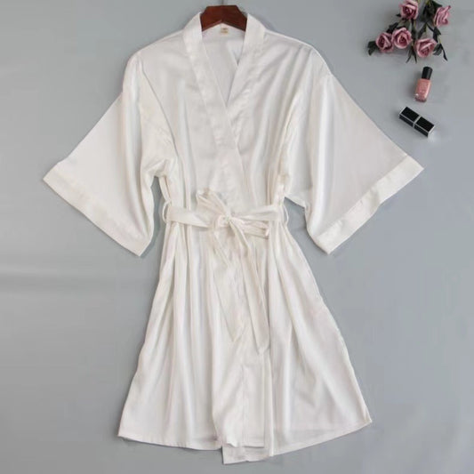 Silky Bridal Morning Gown Robe