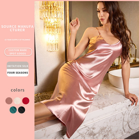 Silky Halter Nightgown