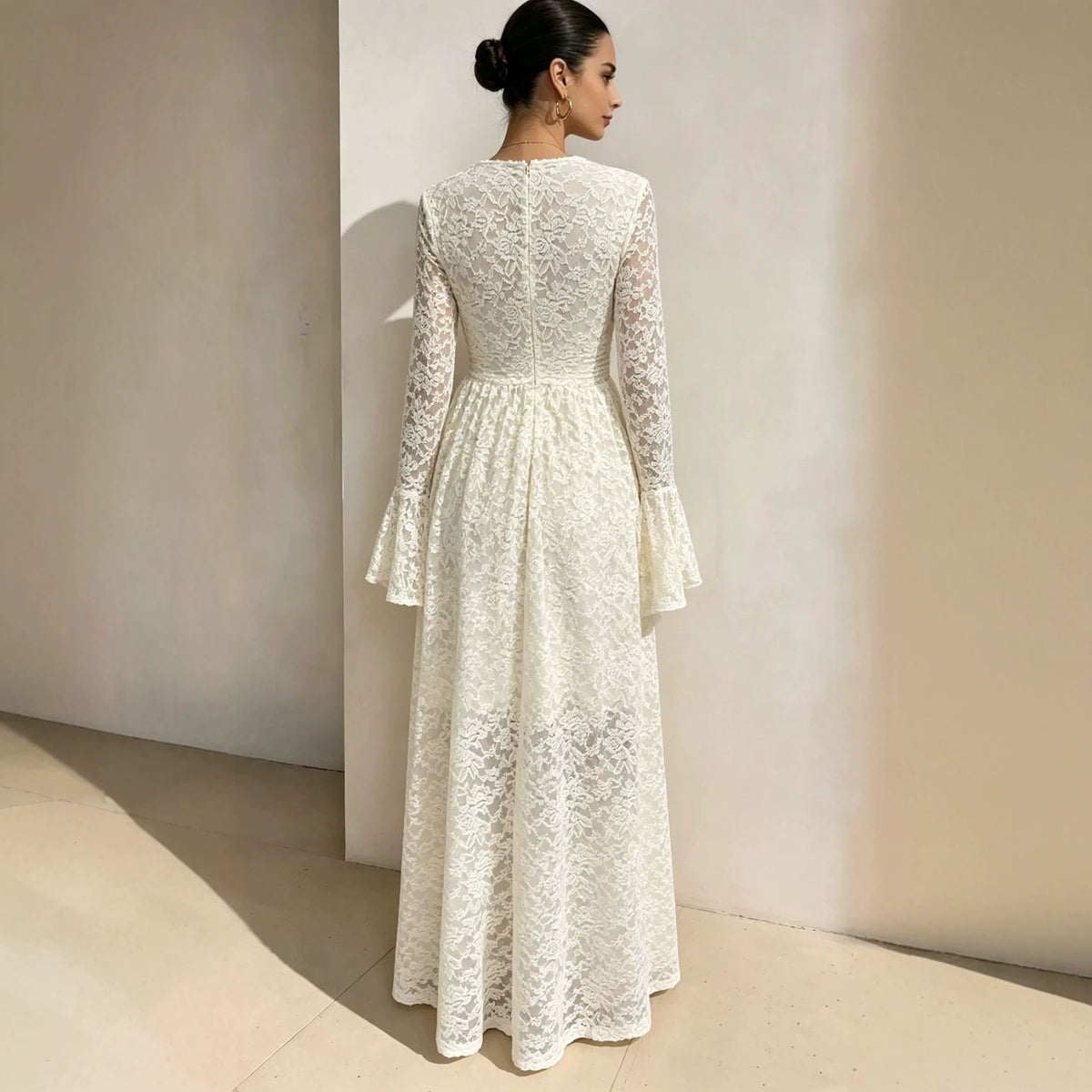 Lace Sun-Protection Maxi Dress